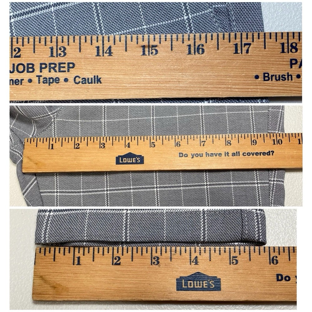 NEW Hollister Epic Flex Skinny Chino 26x30 Mens Flat Front Tapered Gray Plaid - Picture 5 of 7
